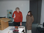 Andrea Oberheiden with curator Thomas Ridder