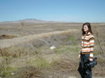 Andrea Oberheiden in the Californian desert